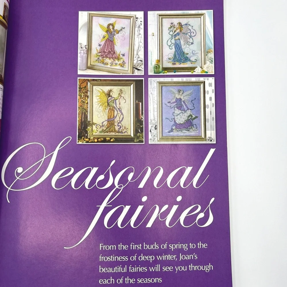 Joan Elliott Cross Stitch Collection Magazine 44 Designs Fairies Medieval RARE
